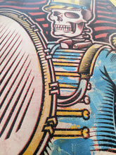 Load image into Gallery viewer, The Big Easy Skeleton Marching Band Screen Painted Print 16 x 24 inches
