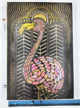 Load image into Gallery viewer, Flamingo Painted Screen Print 16 x 24 inches