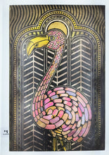 Load image into Gallery viewer, Flamingo Painted Screen Print 16 x 24 inches