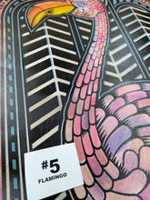 Load image into Gallery viewer, Flamingo Painted Screen Print 16 x 24 inches