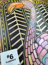 Load image into Gallery viewer, Flamingo Painted Screen Print 16 x 24 inches