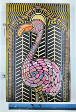 Load image into Gallery viewer, Flamingo Painted Screen Print 16 x 24 inches