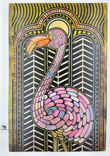 Load image into Gallery viewer, Flamingo Painted Screen Print 16 x 24 inches