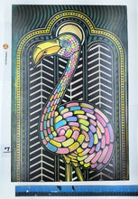 Load image into Gallery viewer, Flamingo Painted Screen Print 16 x 24 inches

