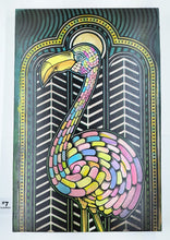 Load image into Gallery viewer, Flamingo Painted Screen Print 16 x 24 inches
