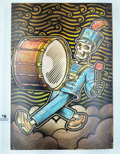 Load image into Gallery viewer, The Big Easy Skeleton Marching Band Screen Painted Print 16 x 24 inches