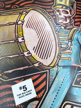 Load image into Gallery viewer, The Big Easy Skeleton Marching Band Screen Painted Print 16 x 24 inches