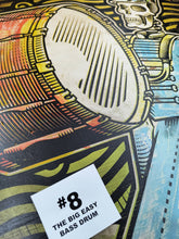 Load image into Gallery viewer, The Big Easy Skeleton Marching Band Screen Painted Print 16 x 24 inches