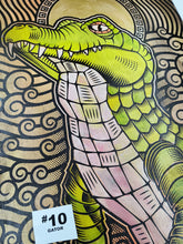 Load image into Gallery viewer, Gator Painted Screen Print 16 x 24 inches