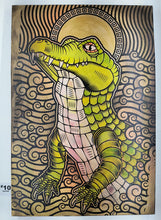Load image into Gallery viewer, Gator Painted Screen Print 16 x 24 inches