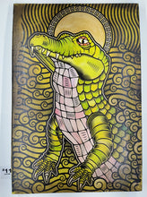 Load image into Gallery viewer, Gator Painted Screen Print 16 x 24 inches