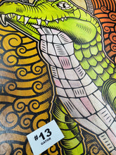 Load image into Gallery viewer, Gator Painted Screen Print 16 x 24 inches