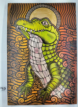 Load image into Gallery viewer, Gator Painted Screen Print 16 x 24 inches