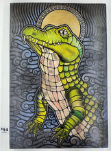 Load image into Gallery viewer, Gator Painted Screen Print 16 x 24 inches
