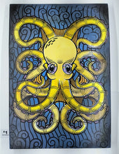 Load image into Gallery viewer, Octopus Painted Screen Print 16 x 24 inches