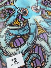 Load image into Gallery viewer, Octopus Painted Screen Print 16 x 24 inches