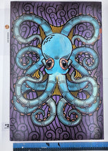 Load image into Gallery viewer, Octopus Painted Screen Print 16 x 24 inches