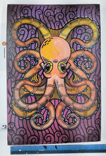 Load image into Gallery viewer, Octopus Painted Screen Print 16 x 24 inches