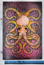 Load image into Gallery viewer, Octopus Painted Screen Print 16 x 24 inches