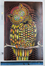 Load image into Gallery viewer, Owl Painted Screen Print 16 x 24 inches
