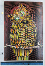 Load image into Gallery viewer, Owl Painted Screen Print 16 x 24 inches