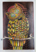 Load image into Gallery viewer, Owl Painted Screen Print 16 x 24 inches