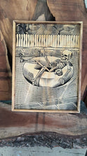 Load and play video in Gallery viewer, Skeleton in Raft Wood Carving Wall Art