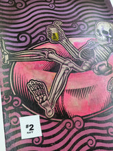 Load image into Gallery viewer, Raft & Lawn Chair Skeletons Painted Screen Print 16 x 24 inches