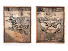Load image into Gallery viewer, Skeleton in Raft Wood Carving Wall Art