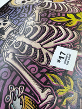 Load image into Gallery viewer, Sinner & The Saint Skeleton Drinking in Forest Painted Screen Print 16 x 24 inches