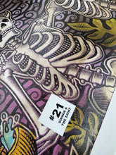 Load image into Gallery viewer, Sinner & The Saint Skeleton Drinking in Forest Painted Screen Print 16 x 24 inches