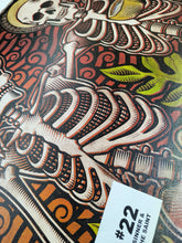 Load image into Gallery viewer, Sinner & The Saint Skeleton Drinking in Forest Painted Screen Print 16 x 24 inches