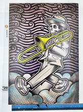 Load image into Gallery viewer, The Big Easy Skeleton Marching Band Screen Painted Print 16 x 24 inches