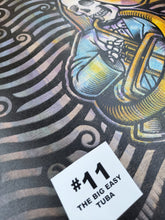 Load image into Gallery viewer, The Big Easy Skeleton Marching Band Screen Painted Print 16 x 24 inches