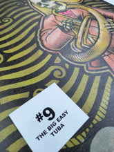 Load image into Gallery viewer, The Big Easy Skeleton Marching Band Screen Painted Print 16 x 24 inches