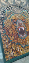 Load image into Gallery viewer, Bear 24x32 Carved Wooden Art - Perfect for Rustic Cabin Decor with Intricate Details