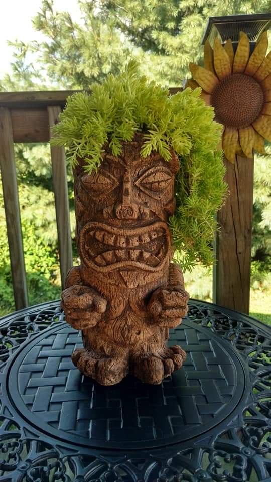 tiki pots for plants Bum Bum Tiki Planter