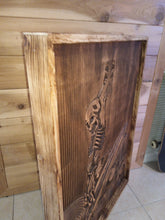 Load image into Gallery viewer, Surfing Skeleton Wood Carving Wall Art