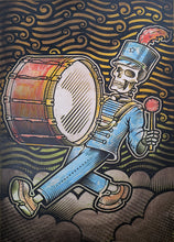 Load image into Gallery viewer, The Big Easy Skeleton Marching Band Screen Painted Print 16 x 24 inches
