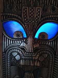 Tiki Mask Wall Art Live Egde Pine (FREE SHIPPING)