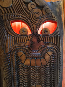 Tiki Mask Wall Art Live Egde Mahogany (FREE SHIPPING)